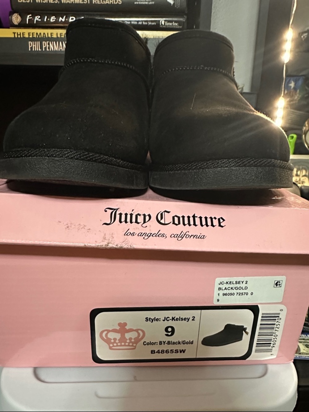 Juicy Couture Black Slip-On Booties
